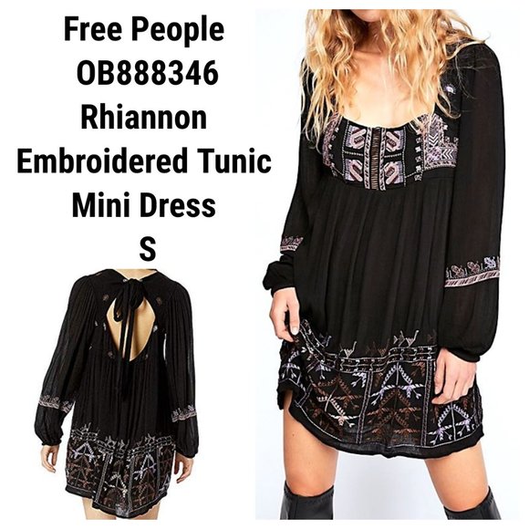 Black Mini Tunic Dress Small